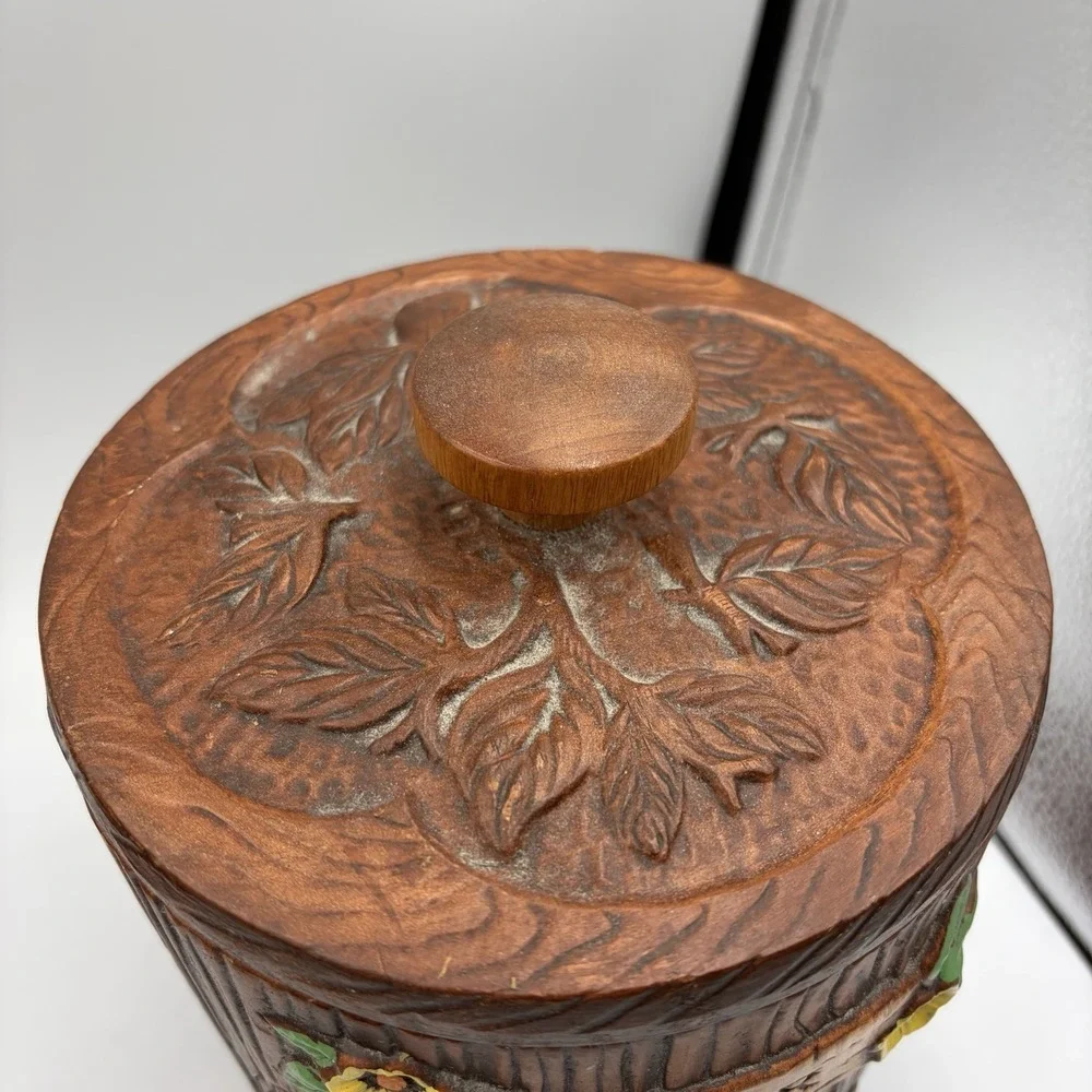 Vtg 1970's Woodsy Owl  Stump Canisters Treasure Craft USA Set of 3‎ MCM Rare HTF